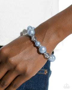 Blue,Bracelet Stretchy,Pearl Protagonist Blue ✧ Stretch Bracelet