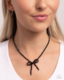 Somebody I Used to BOW Black ✧ Necklace