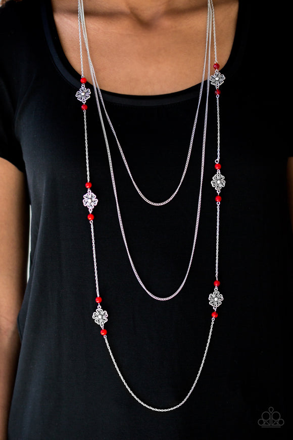 Hibiscus Hideaway Red ✨ Necklace Long