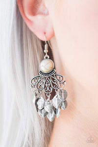 Earrings Fish Hook,White,A Bit On The Wildside White ✧ Earrings