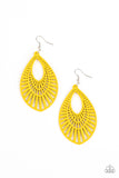 Bermuda Breeze Yellow ✧ Wood Earrings Earrings