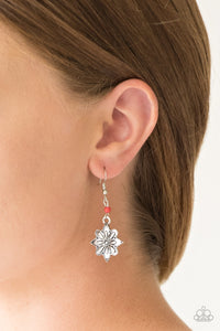 Earrings Fish Hook,Red,Cactus Blossom Red ✧ Earrings