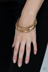 Bracelet Bangle,Gold,Confidently Curvaceous Gold ✧ Bangle Bracelet