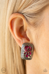 Earrings Clip-On,Pink,Darling Dazzle Pink ✧ Clip-On Earrings