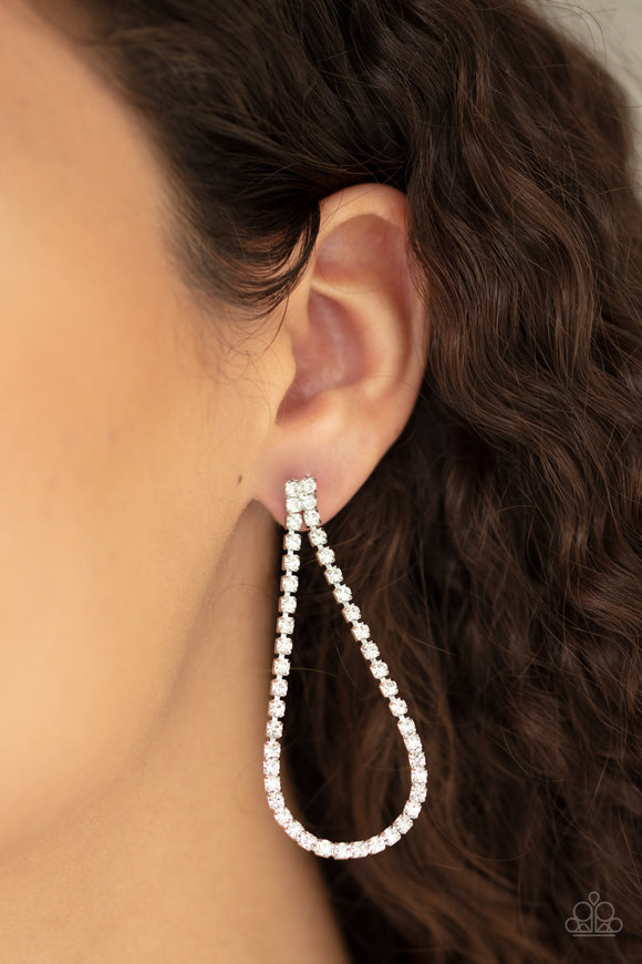 Diamond Drops White ✧ Post Earrings Post Earrings