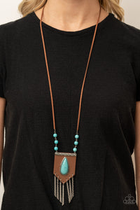 Blue,Brown,Necklace Long,Turquoise,Enchantingly Tribal Blue ✨ Necklace