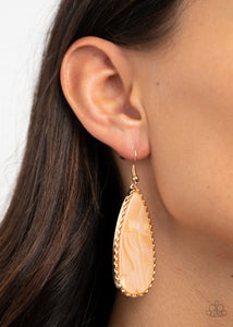 Earrings Acrylic,Earrings Fish Hook,Gold,Ethereal Eloquence Gold ✧ Acrylic Earrings