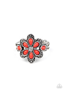 Red,Ring Wide Back,Fruity Florals Red ✧ Ring