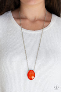 Necklace Long,Orange,Intensely Illuminated Orange ✨ Necklace