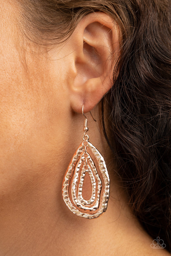 Metallic Meltdown Rose Gold ✧ Earrings Earrings