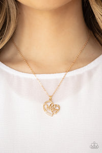 Gold,Mother,Necklace Short,Valentine's Day,Mom Moments Gold ✧ Necklace
