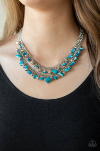 Blue,Necklace Short,Pebble Pioneer Blue ✨ Necklace