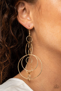 Earrings Fish Hook,Gold,Running Circles Around You Gold ✧ Earrings