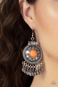 Earrings Fish Hook,Orange,Rural Rhythm Orange ✧ Earrings