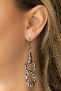 Black,Earrings Fish Hook,Gunmetal,Shameless Shine Black ✧ Earrings