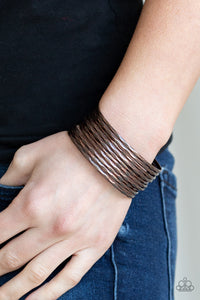 Bracelet Cuff,Copper,Stacked Shimmer Copper ✧ Bracelet