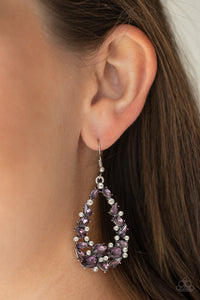 Earrings Fish Hook,Purple,To BEDAZZLE, Or Not To BEDAZZLE Purple ✧ Earrings