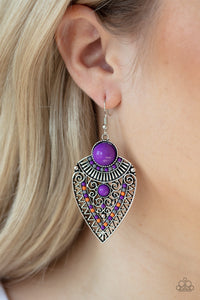 Earrings Fish Hook,Halloween,Purple,Tribal Territory Purple ✧ Earrings