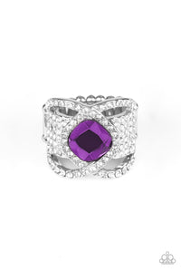 Purple,Ring Wide Back,Triple Crown Twinkle Purple ✧ Ring