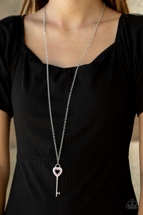 Unlock Your Heart Pink ✨ Necklace Long