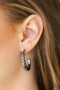 Black,Earrings Hoop,Hematite,Welcome To Glam Town Black ✧ Hoop Earrings