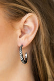 Welcome To Glam Town Black ✧ Hoop Earrings Hoop Earrings