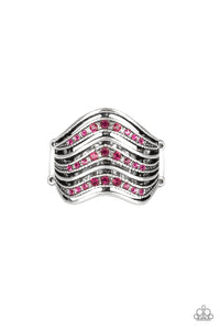 Pink,Ring Wide Back,Fashion Finance Pink ✧ Ring