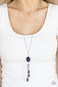 Necklace Long,Purple,Fringe Flavor Purple ✨ Necklace