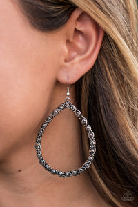 Earrings Fish Hook,Hematite,Silver,Galaxy Gardens Silver ✧ Earrings