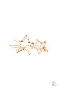 4thofJuly,Barrette,Gold,Lets Get This Party STAR-ted! Gold ✧ Barrette