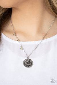 Mother,Necklace Short,Sets,Silver,Mom Mantra Silver ✧ Necklace