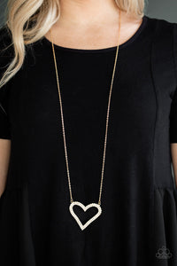 Gold,Mother,Necklace Long,Sets,Valentine's Day,Pull Some HEART-strings Gold ✧ Necklace