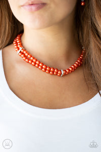 Necklace Choker,Necklace Short,Orange,Put On Your Party Dress Orange ✧ Choker Necklace