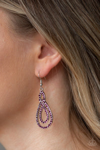 Earrings Fish Hook,Purple,Sassy Sophistication Purple ✧ Earrings