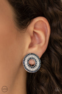 Blue,Earrings Clip-On,Spun Out On Shimmer Blue ✧ Clip-On Earrings