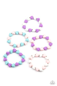 Blue,Light Pink,Multi-Colored,Purple,SS Bracelet,White,Heart Starlet Shimmer Bracelet