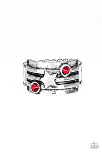 4thofJuly,Red,Ring Wide Back,Stars and Stripes Red ✧ Ring