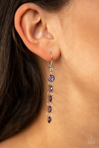 Earrings Fish Hook,Purple,Trickle-Down Effect Purple ✧ Earrings