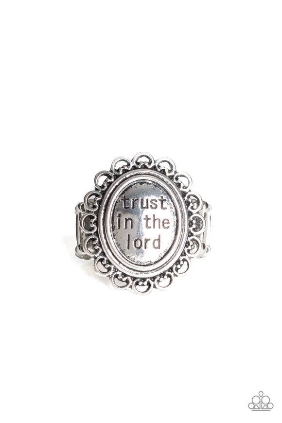 Trust Silver ✧ Ring Inspirational