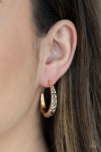 Earrings Hoop,Gold,Hematite,Welcome To Glam Town Gold ✧ Hoop Earrings