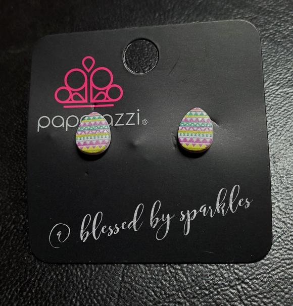 Multi Colored Egg Starlet Shimmer Earrings SS Earring