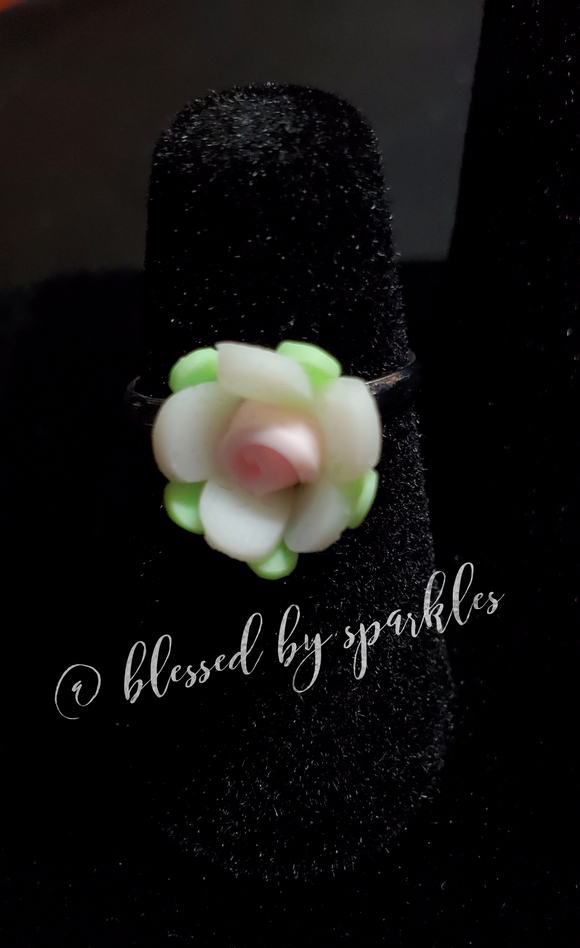 Spring Flower Starlet Shimmer Ring SS Ring