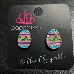 Easter,Multi-Colored,SS Earring,Egg Starlet Shimmer Earrings