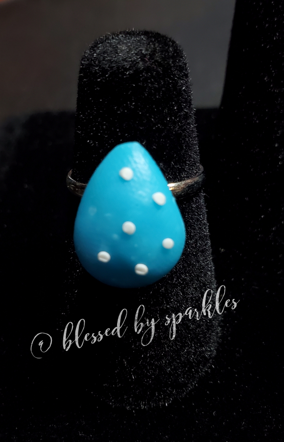 Blue Egg Starlet Shimmer Ring SS Ring
