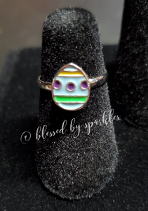 Easter,Multi-Colored,SS Ring,Blue Egg Starlet Shimmer Ring