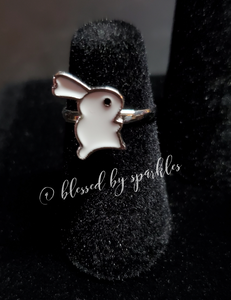 SS Ring,White,White Bunny Starlet Shimmer Ring