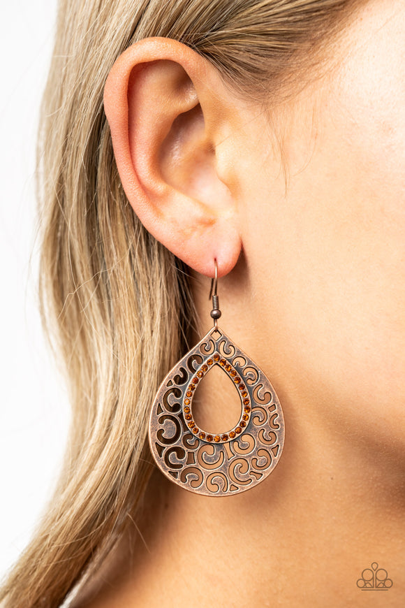Airy Applique Copper ✧ Earrings Earrings