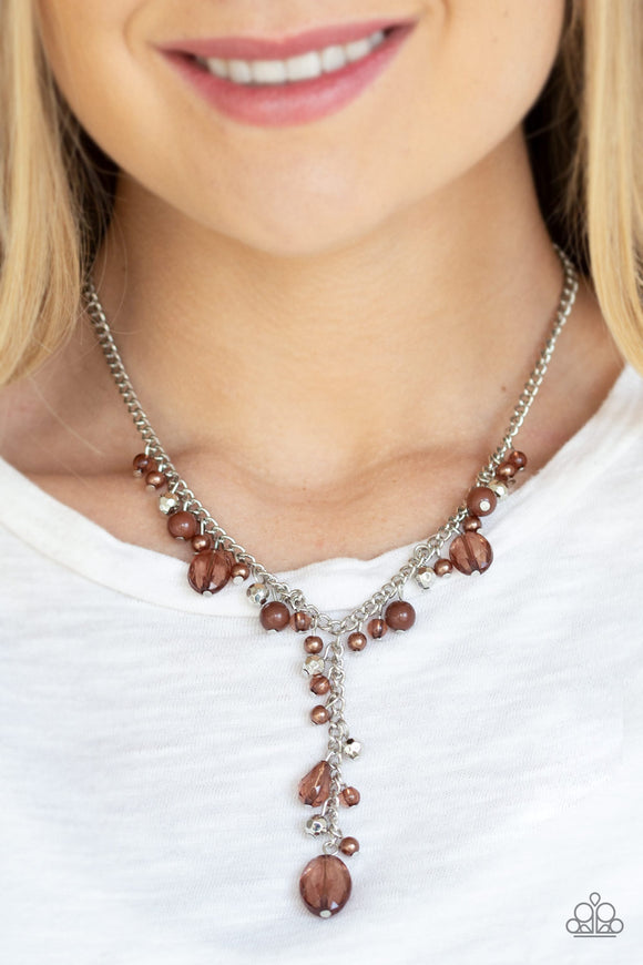 Crystal Couture Brown ✨ Necklace Long