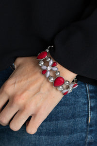 Bracelet Stretchy,Red,Fabulously Flourishing Red  ✧ Bracelet