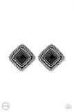 Fashion Square Black ✧ Clip-On Earrings Clip-On Earrings